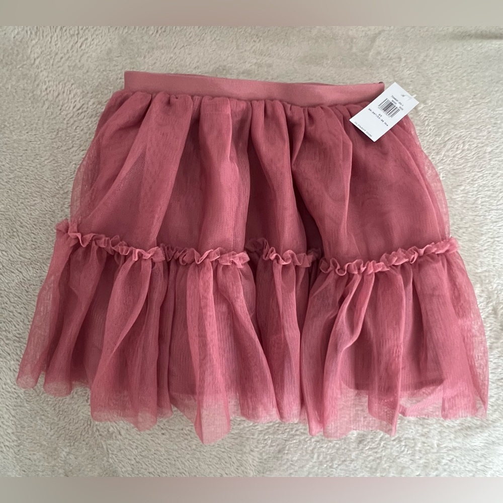Tiered Tulle Tutu Skirt for Toddler Girls- Dusty Pink Rose Tulle Skirt - Size 3T